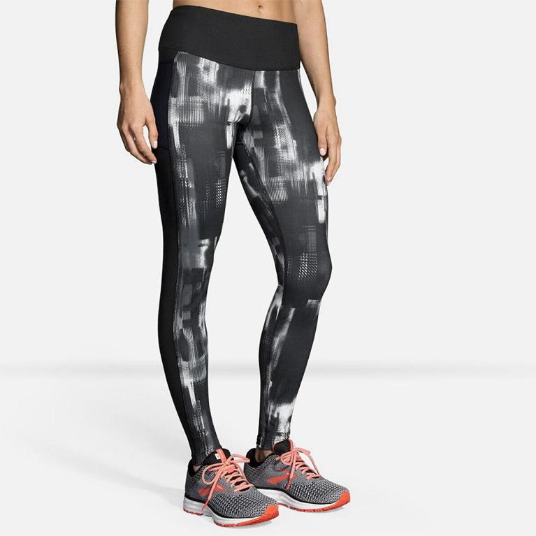 Brooks Greenlight Womens Running Leggings - Grey - Indonesia (UVTP-27106)